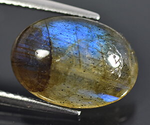 Piedra preciosa labradorita suelta natural ovalada de 4,56 ct de 14 x 10 mm con un impresionante juego de colores