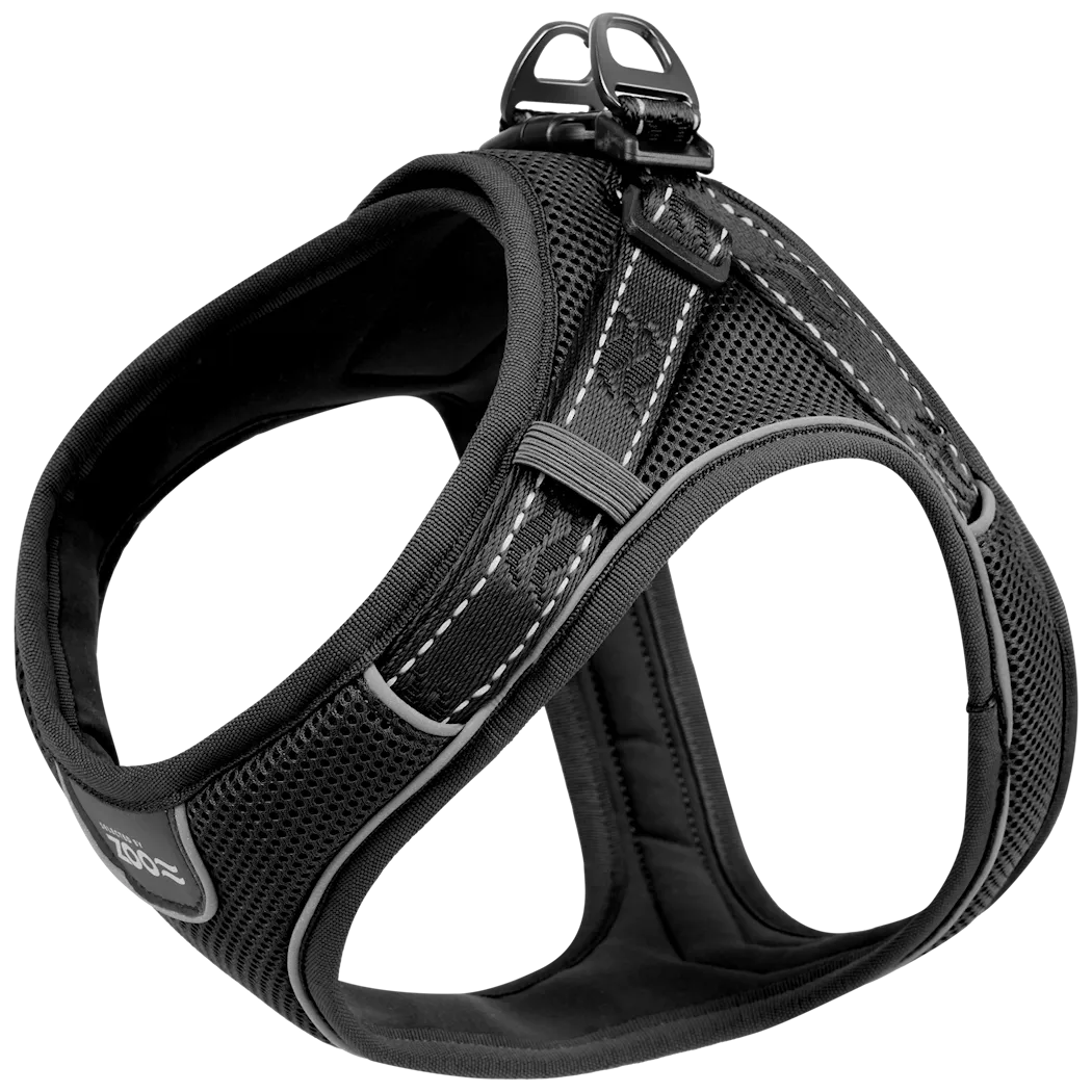 Selected by ZOO Harness Rufus Soft adjustable, Black - Various sizes
