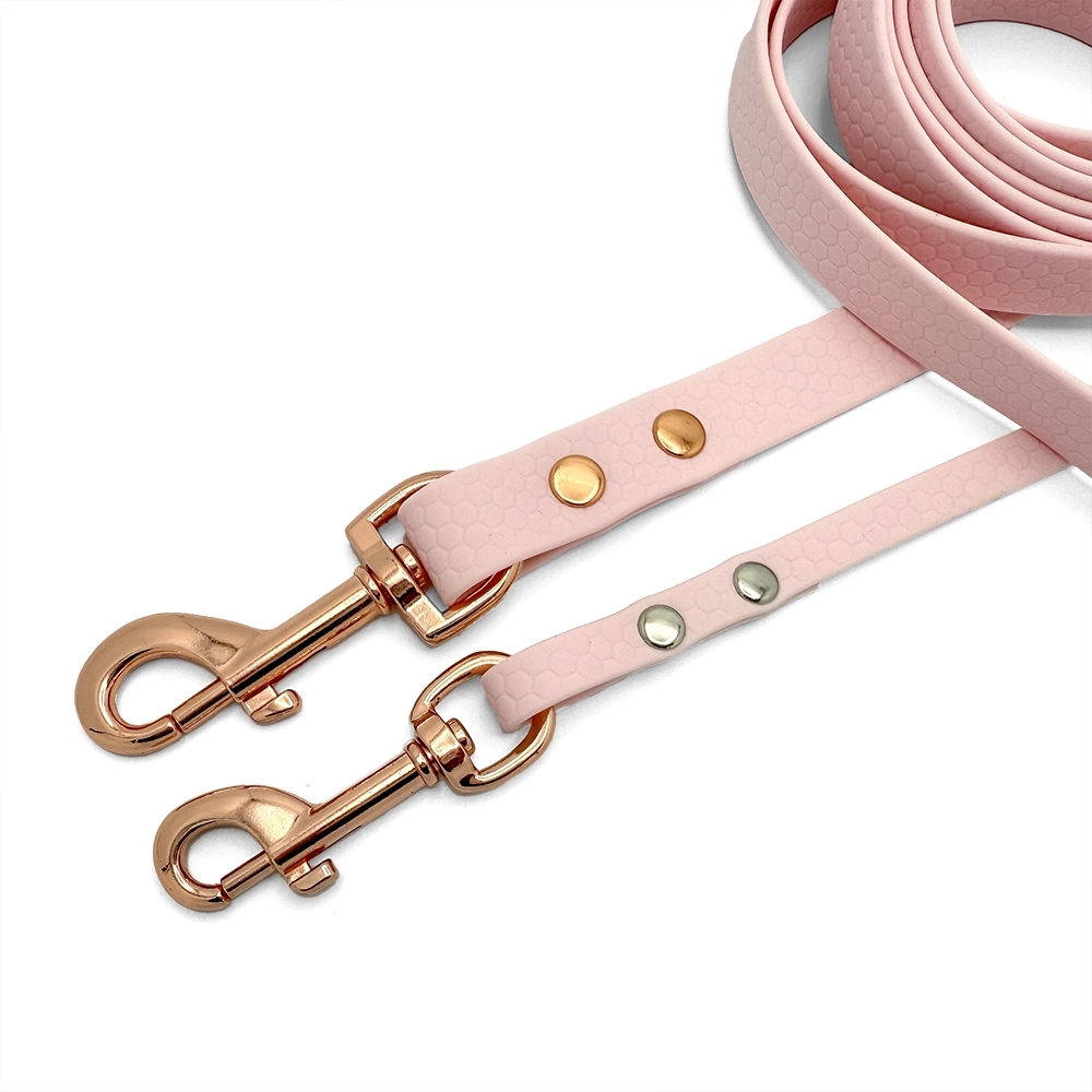 Pink dog leash hexa with pink snap hook made in Sweden