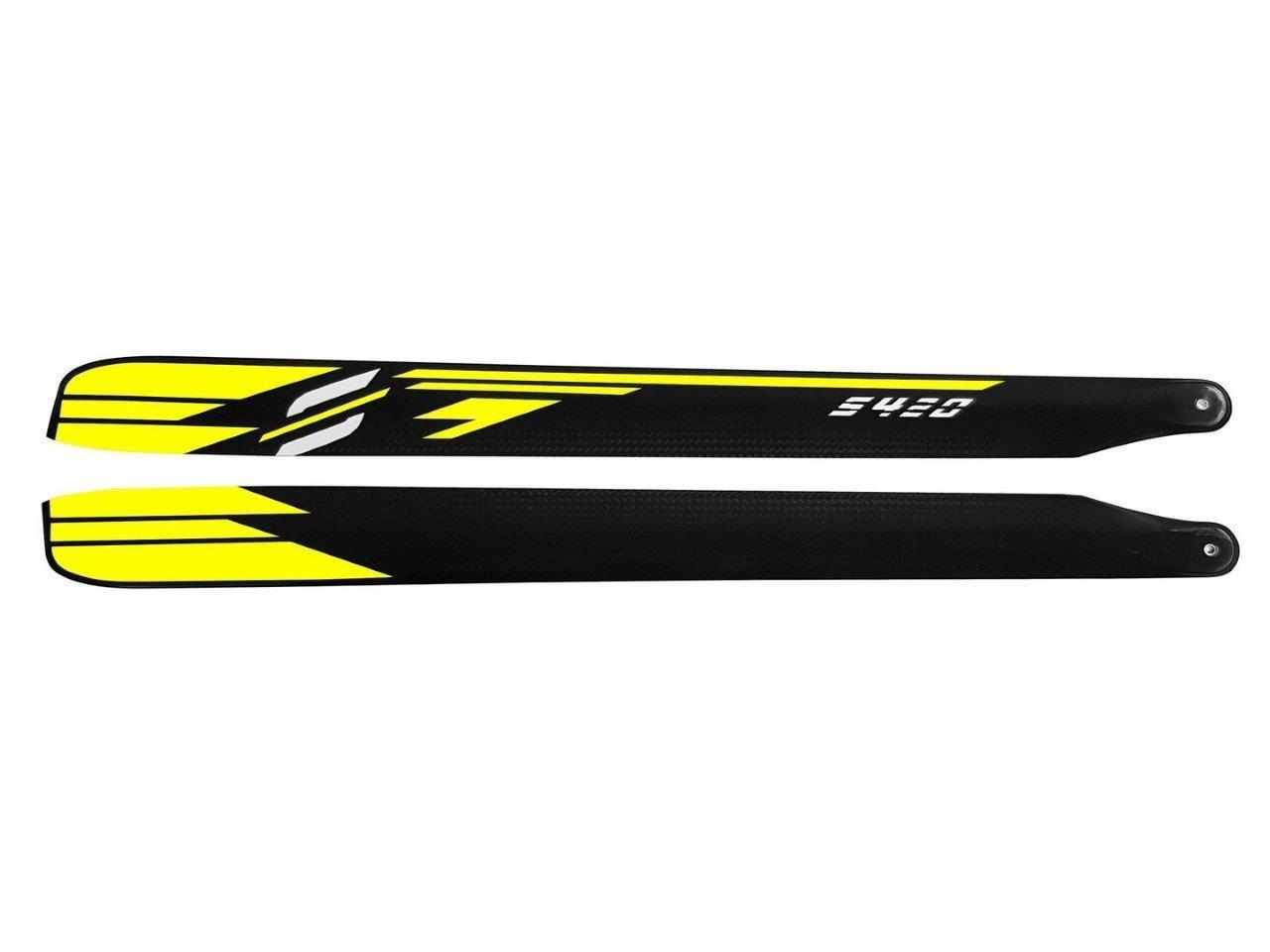 SAB Carbon Fiber Main Blades YELLOW 420mm - 2