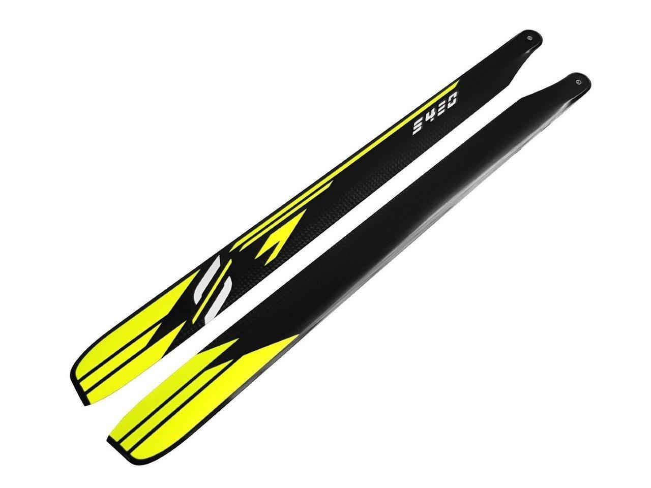 SAB Carbon Fiber Main Blades YELLOW 420mm
