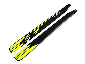 SAB Carbon Fiber Main Blades YELLOW 420mm