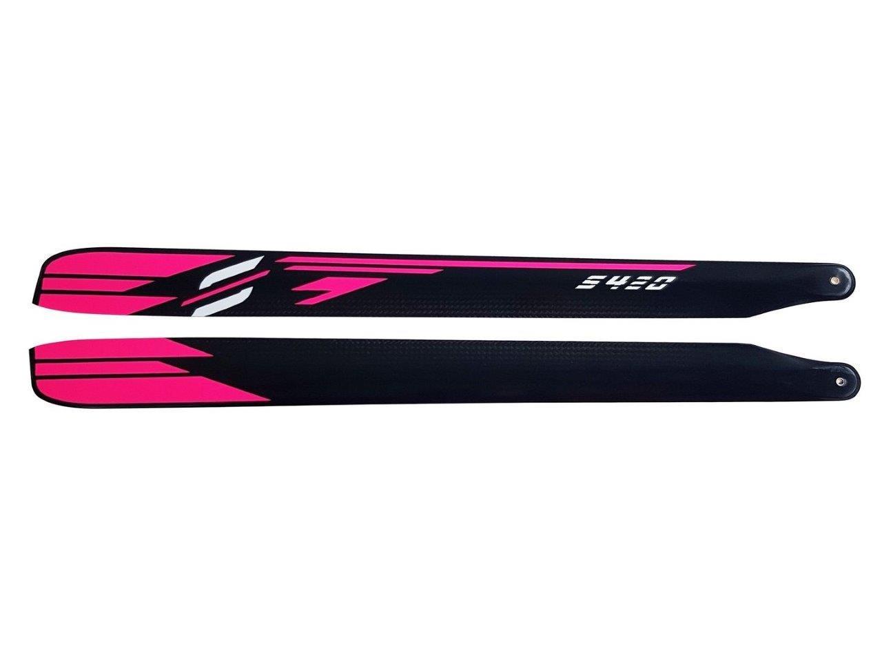 SAB Carbon Fiber Main Blades PINK 420mm - 2
