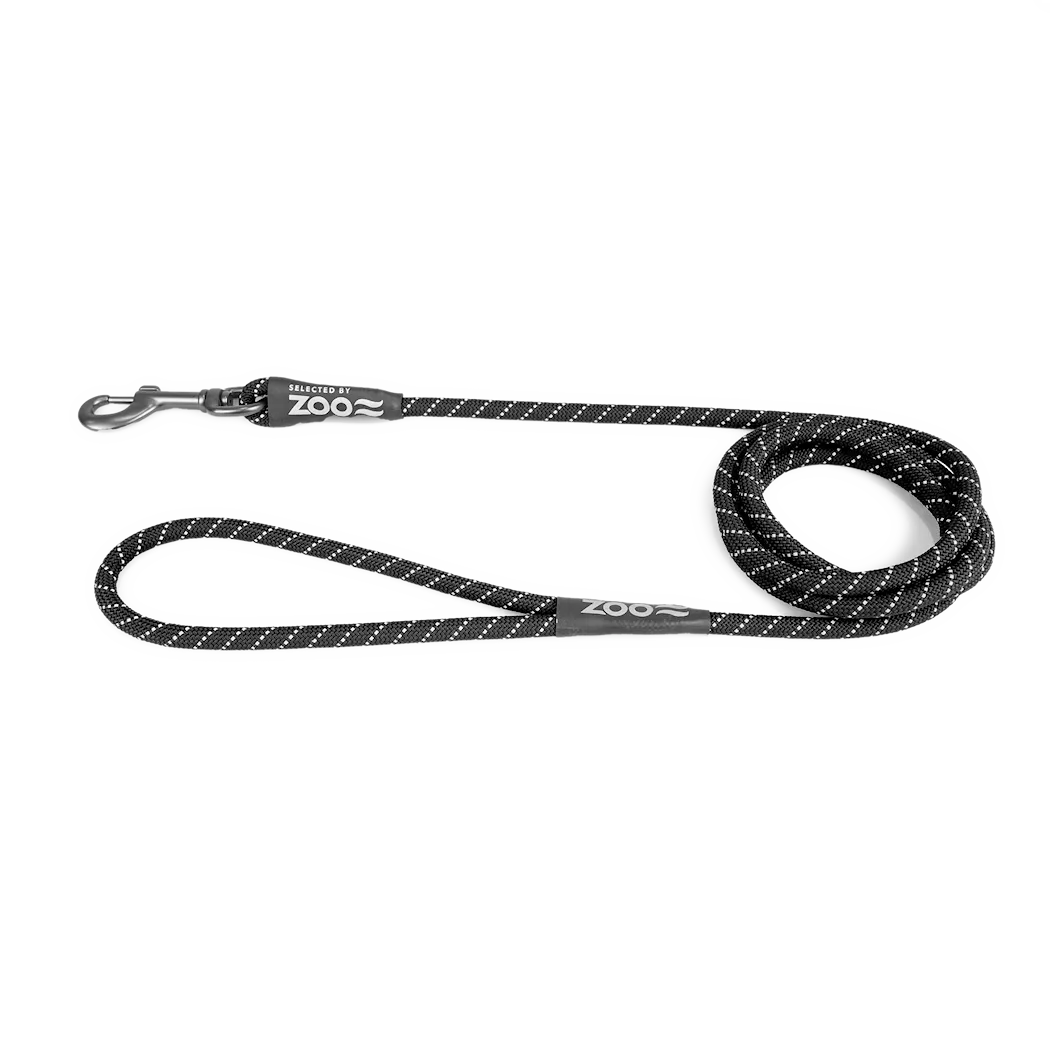 Selected by ZOO Leash Rufus rope, Black - Various sizes
