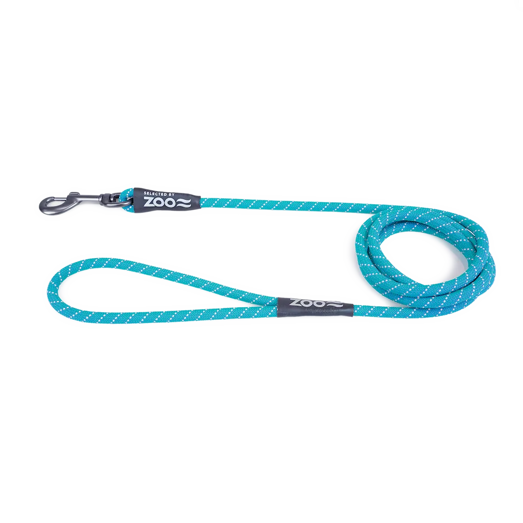 Selected by ZOO Leash Rufus rope, Turquoise - Various sizes
