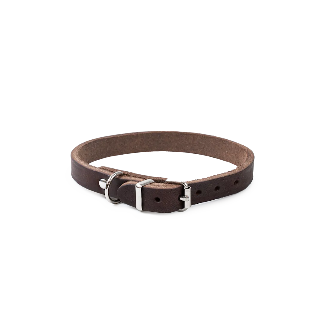 Selected by ZOO Leather Necklace Hera adjustable, Brown - Various sizes - 9