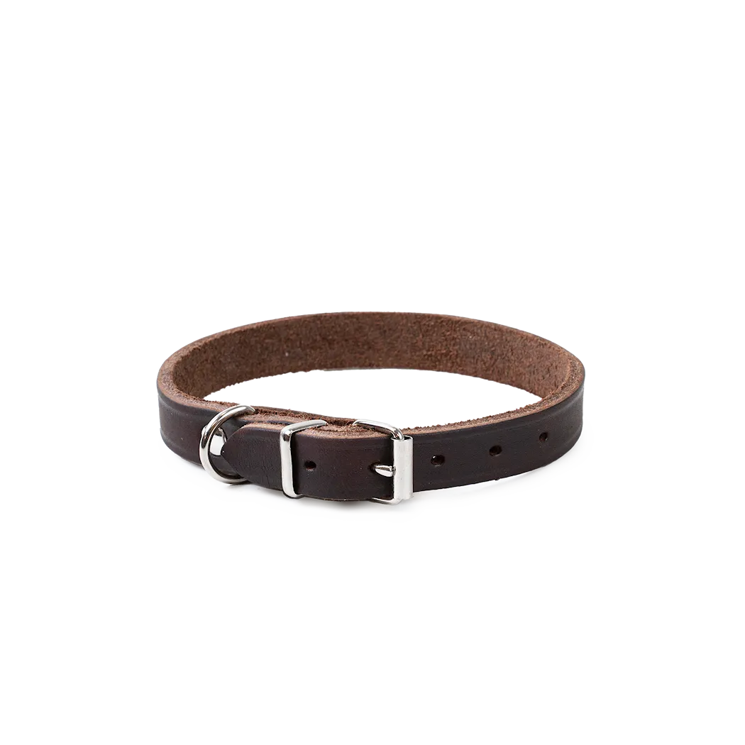 Selected by ZOO Leather Necklace Hera adjustable, Brown - Various sizes - 8