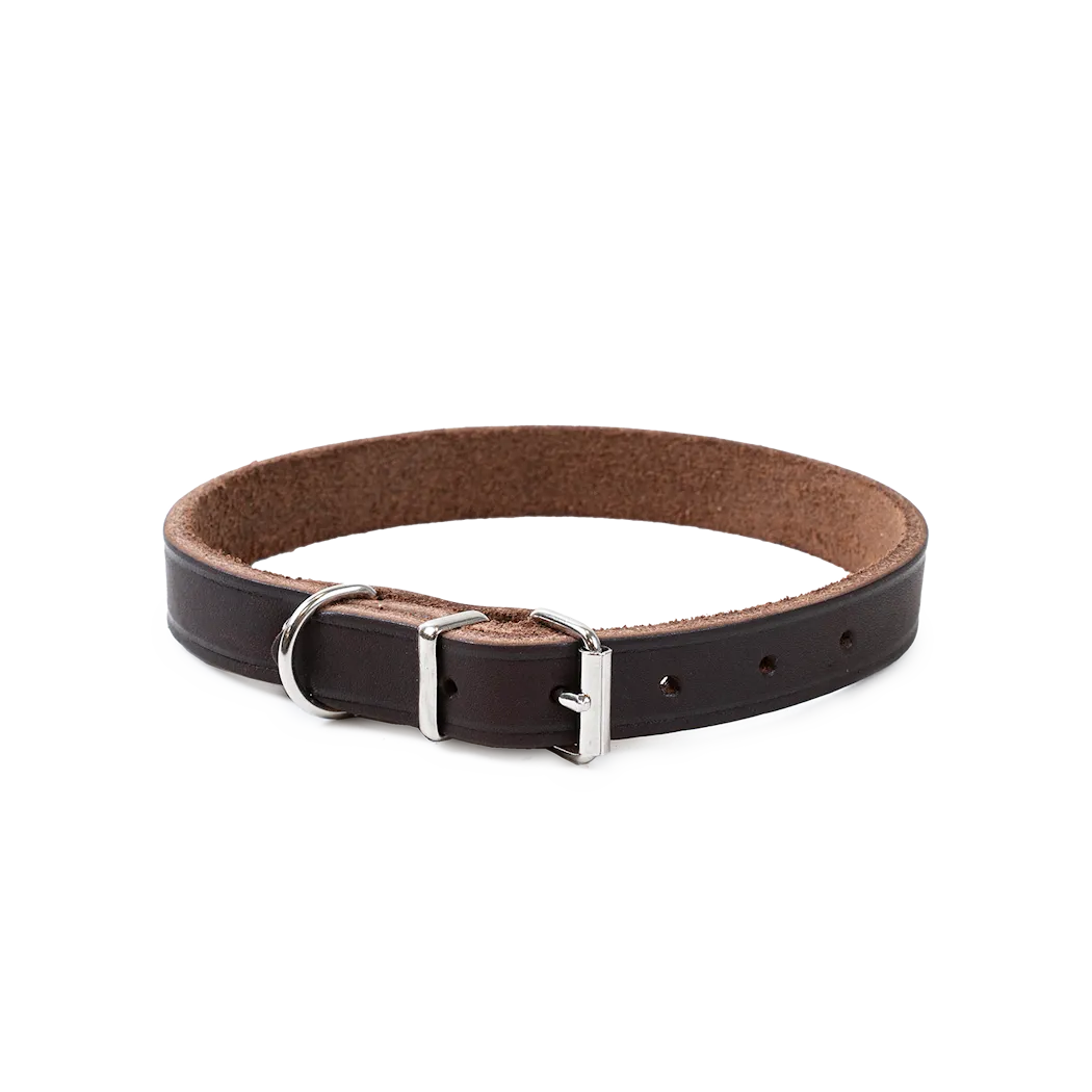 Selected by ZOO Leather Necklace Hera adjustable, Brown - Various sizes - 7