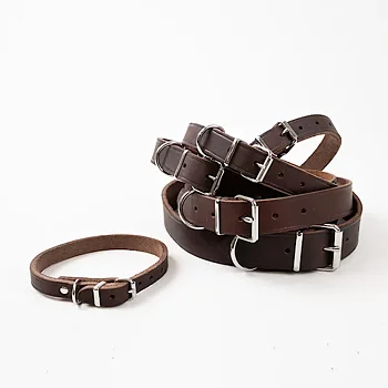 Selected by ZOO Leather Necklace Hera adjustable, Brown - Various sizes