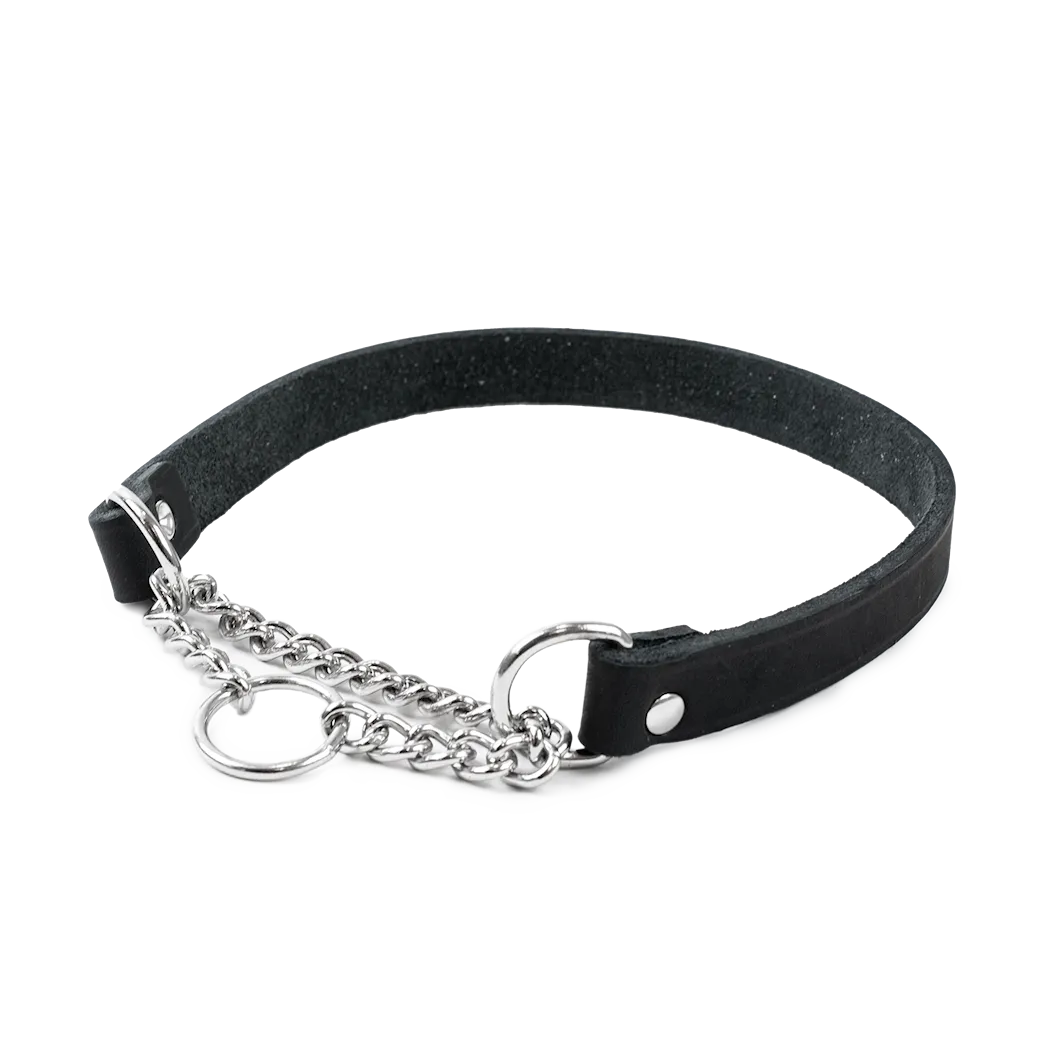 Selected by ZOO Leather Necklace Hera Half Iron, Black - Various sizes - 3