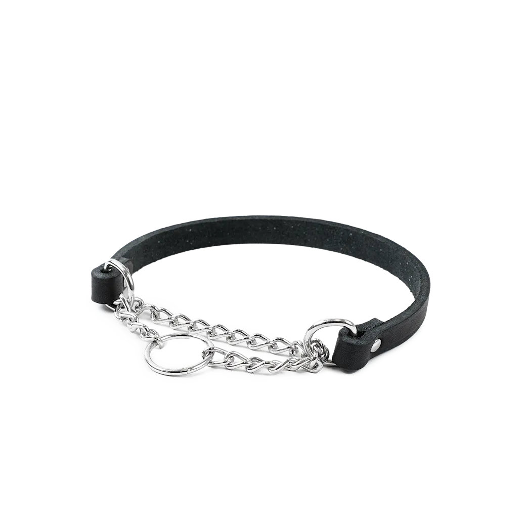 Selected by ZOO Leather Necklace Hera Half Iron, Black - Various sizes - 5