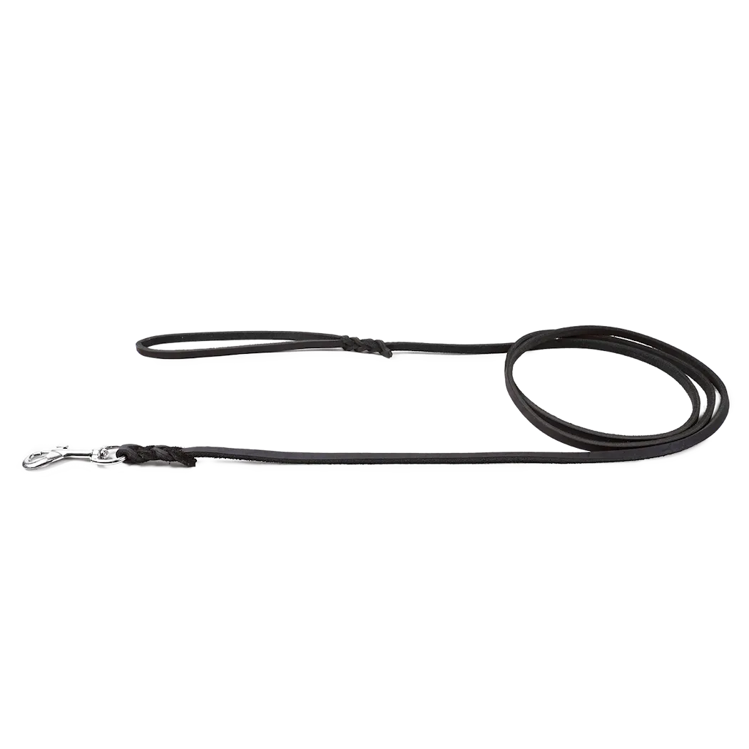 Selected by ZOO Leather leash Hera, Black - Various sizes - 4
