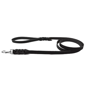 Selected by ZOO Leather leash Hera, Black - Various sizes
