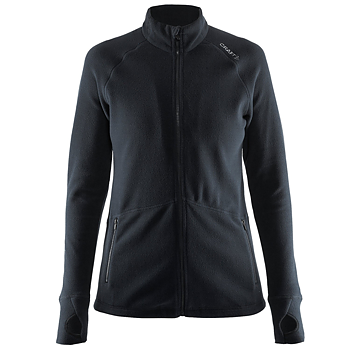 Fleecejacka Craft Full Zip Micro Fleece, dam, svart
