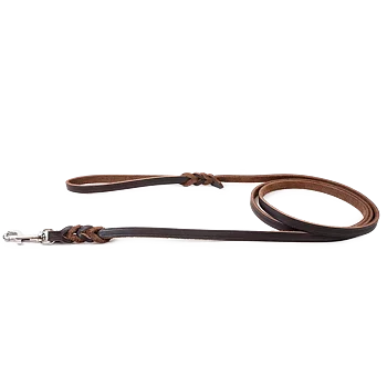 Selected by ZOO Leather leash Hera, Brown - Various sizes