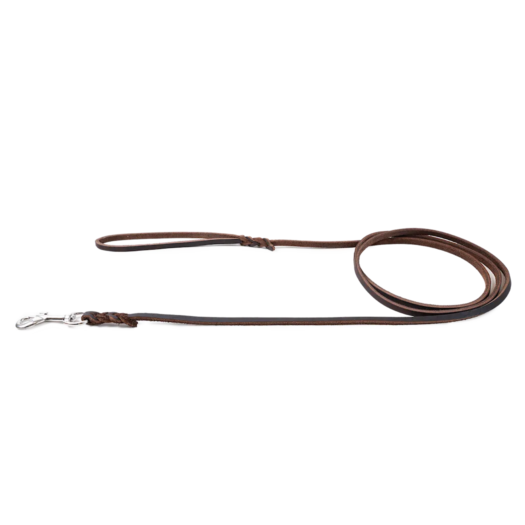 Selected by ZOO Leather leash Hera, Brown - Various sizes - 4