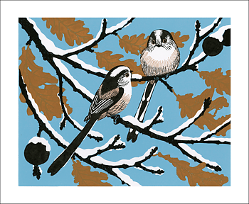 Winter Longtail, Greeting Card