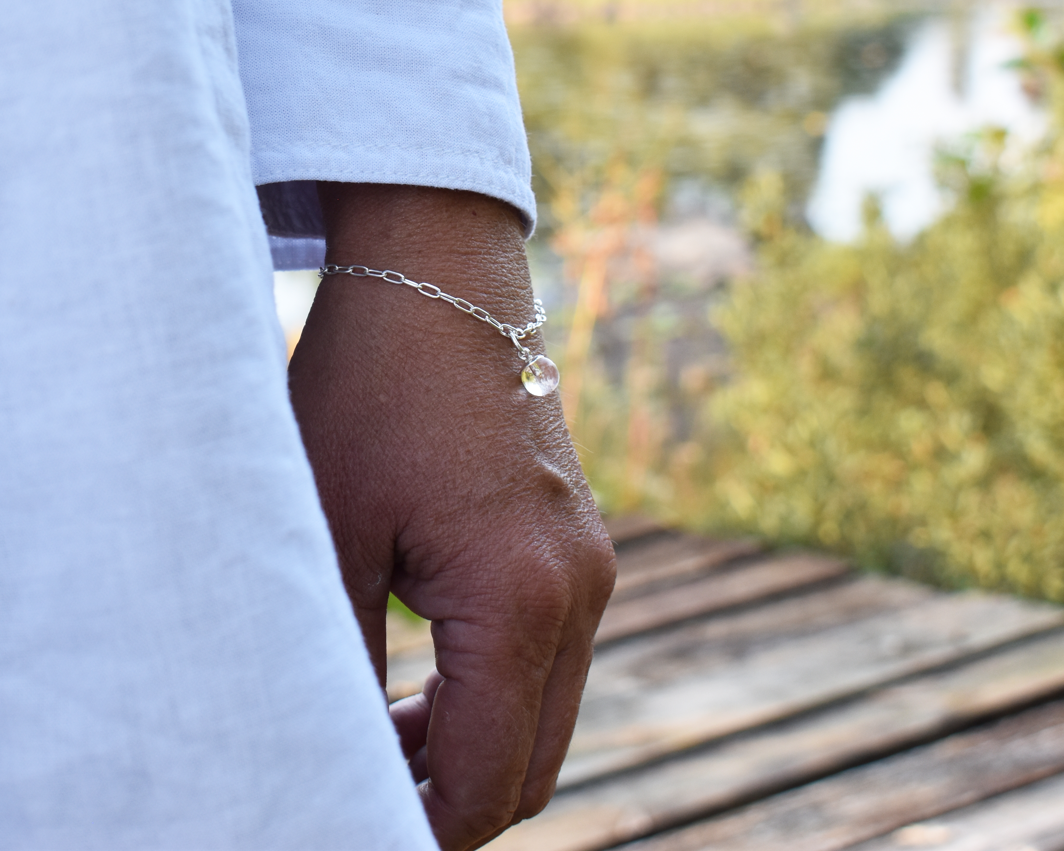 UDDEN DROPPE - armband i klart glas