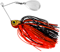 A small 14g spinnerbait for perch and other predators - red-black