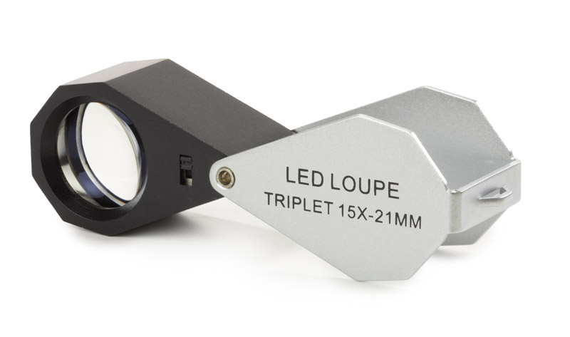 Euromex PB.5018-LED lupp 15×, akromatisk triplett, LED