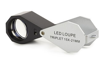 Euromex PB.5018-LED lupp 15×, akromatisk triplett, LED