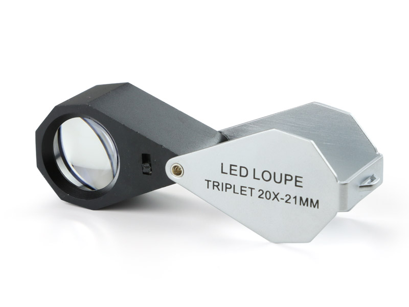 Euromex PB.5033-LED lupp 20×, akromatisk triplett, LED