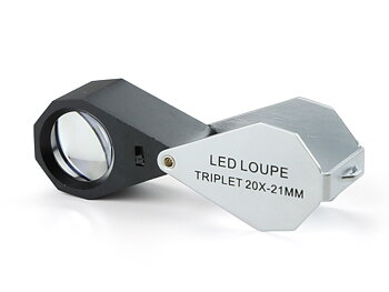 Euromex PB.5033-LED lupp 20×, akromatisk triplett, LED