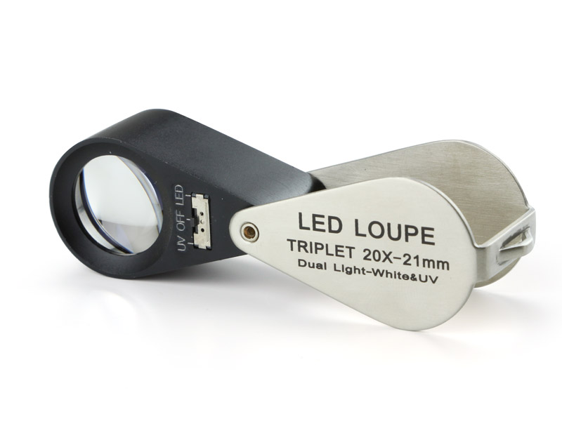 Euromex PB.5033-LUV lupp 20×, akromatisk triplett, LED/UV