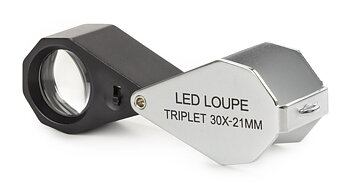 Euromex PB.5035-LED hopfällbar lupp 30×, akromatisk triplett, LED