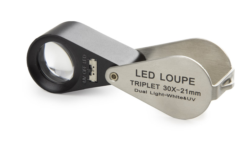 DEMO – Euromex PB.5035-LUV lupp 30×, akromatisk triplett, LED/UV