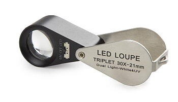 DEMO – Euromex PB.5035-LUV lupp 30×, akromatisk triplett, LED/UV