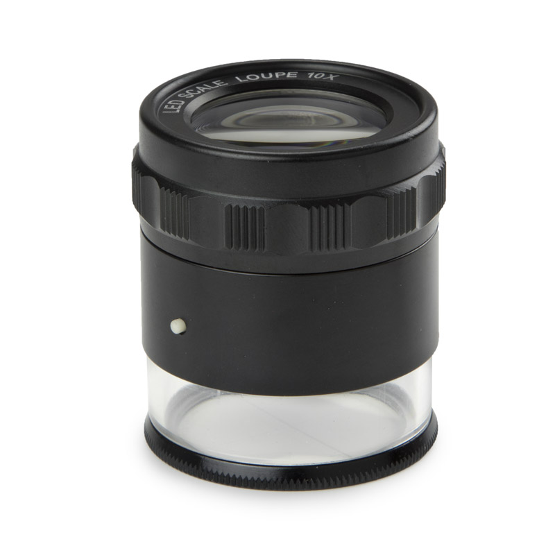 Euromex PB.5047 mätlupp 10× med LED, synfält 30 mm, mätskala 15-0-15 mm