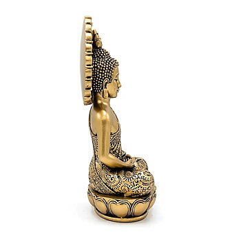 Meditation Buddha staty guldfärgad