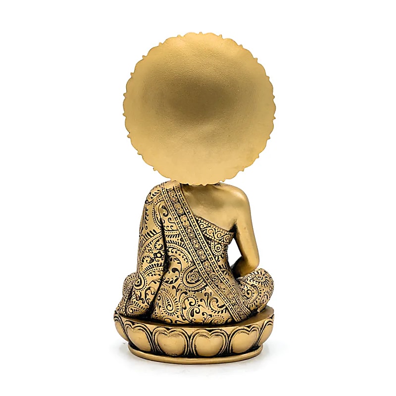 Meditation Buddha staty guldfärgad - 3