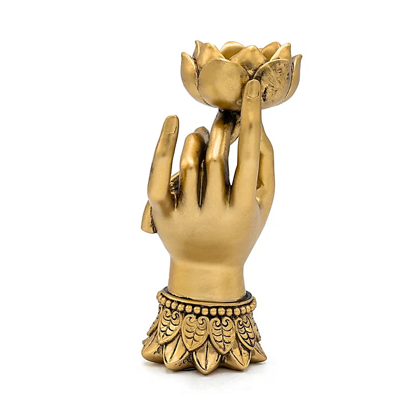 Värmeljushållare Varada Mudra med Lotus guldfärgad - 2