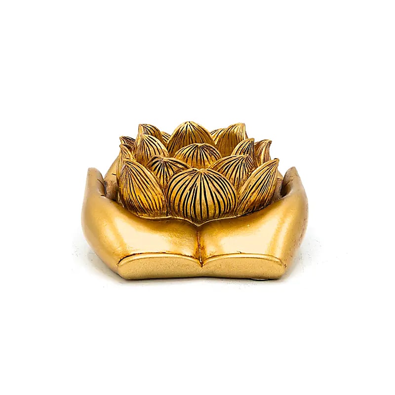 Värmeljushållare Lotus visare guldfärgad - 2