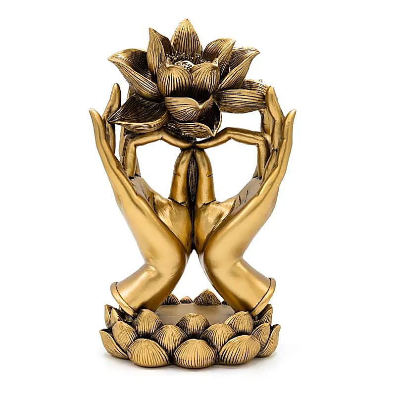 Deco Händer med Lotus guldfärgad