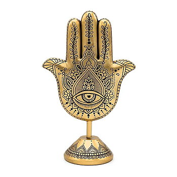 Deco Hand av Fatima på bas guldfärgad