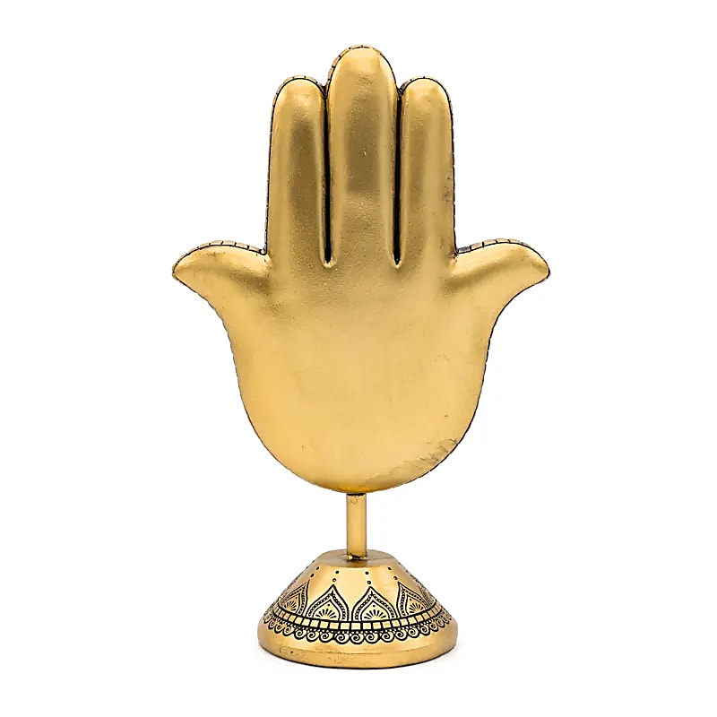 Deco Hand av Fatima på bas guldfärgad - 3