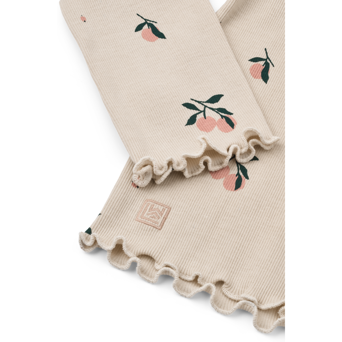 Nieve Printed Longsleeve Rib T-shirt Peach Sea shell - 3