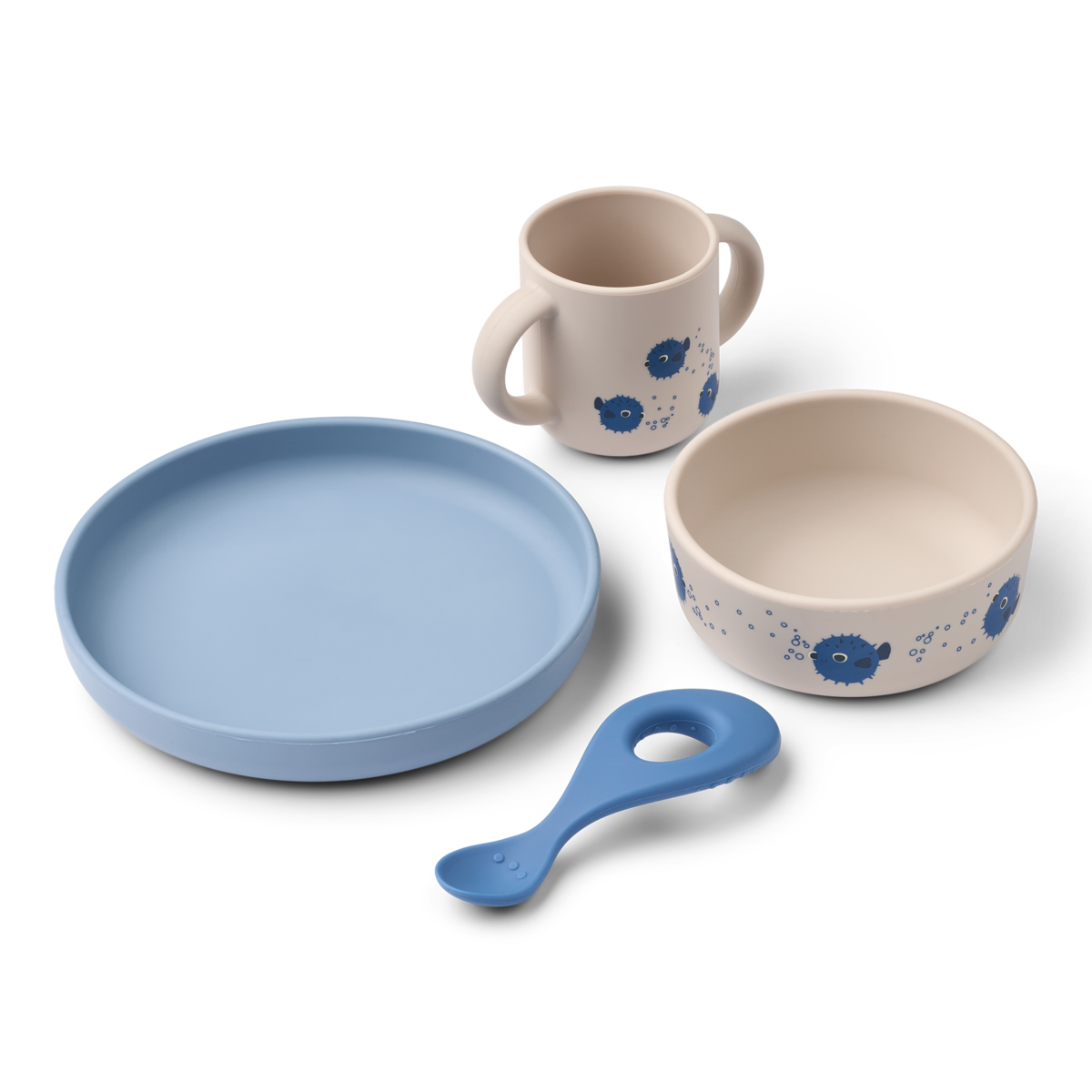 Vivi Printed Tableware Set Pufferfish Sandy