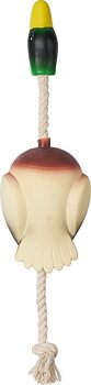 Hundleksak latexand med rep
