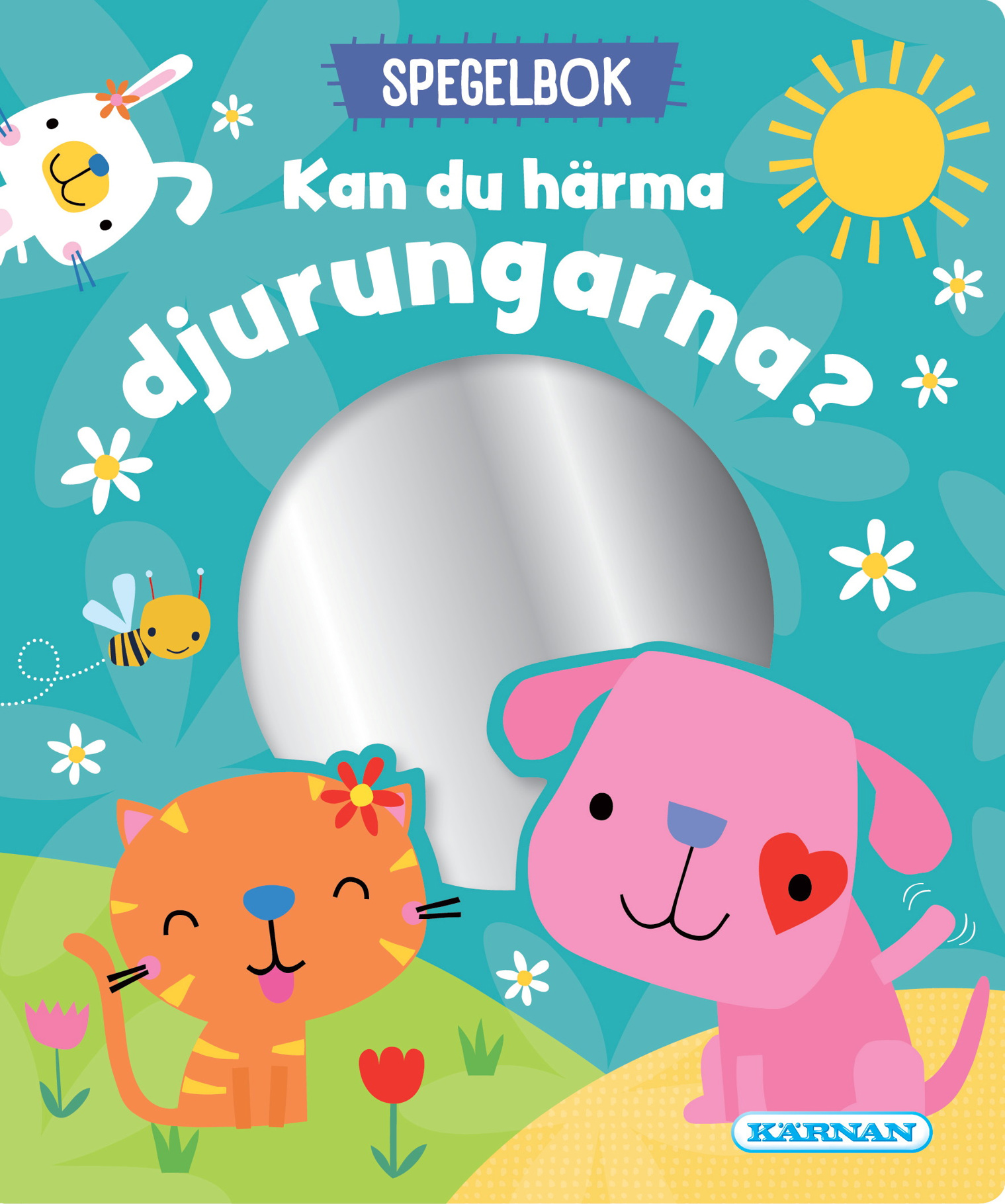 Titta och härma djurungarna spegelbok