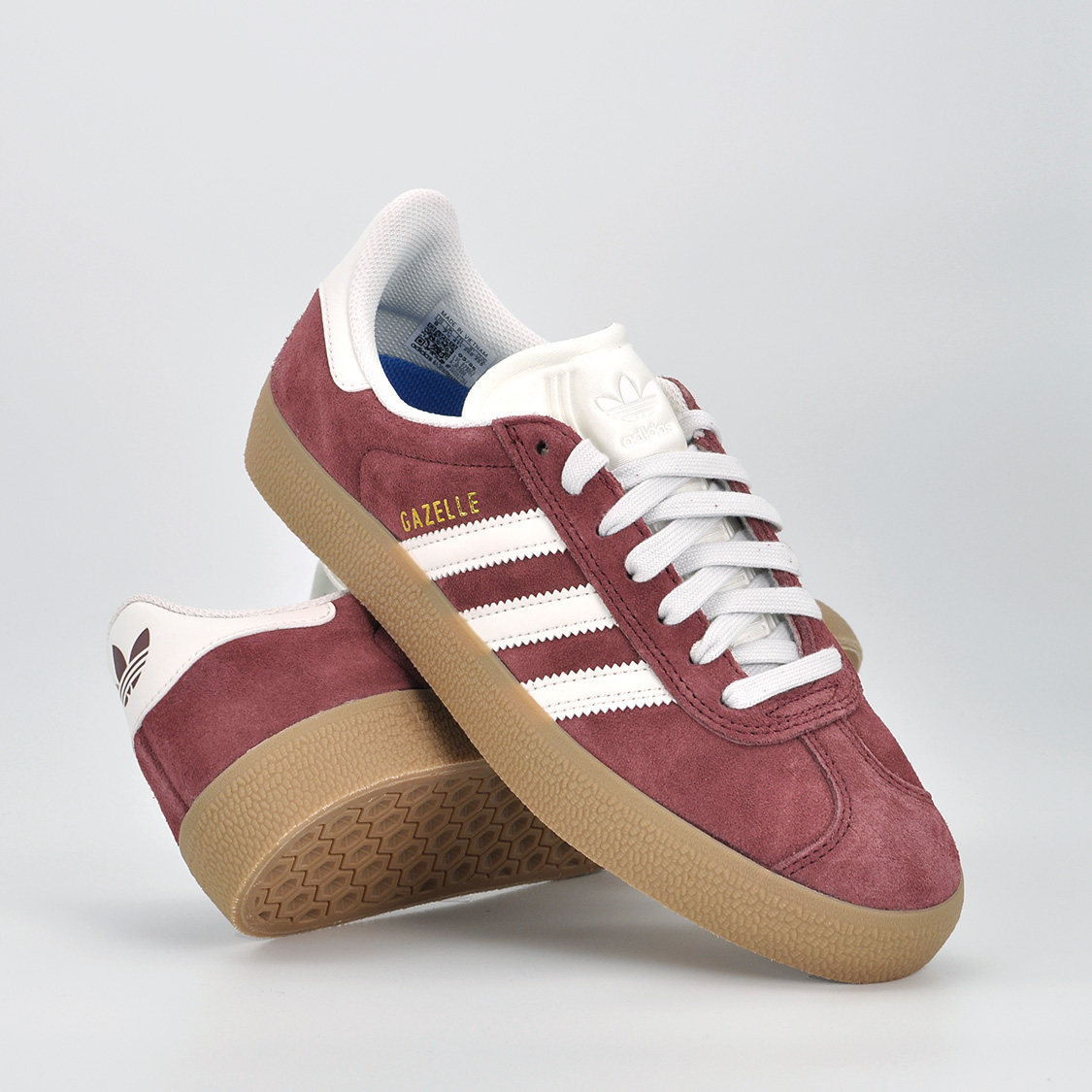 Adidas - Gazelle ADV Shadow Red/Crystal White/Gold Metallic - Appertiff  Workshop