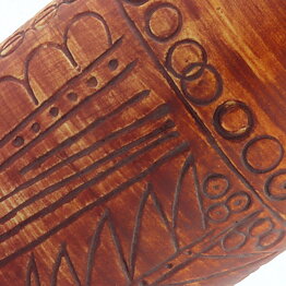 Lisa Larson (Tarragona 1959) Brown Vase with Relief Decor 15 cm  <Test Production>