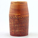リサラーソン  Tarragonaシリーズ  茶色のベース  レリーフ装飾  (15cm)  1959年〈試作品〉