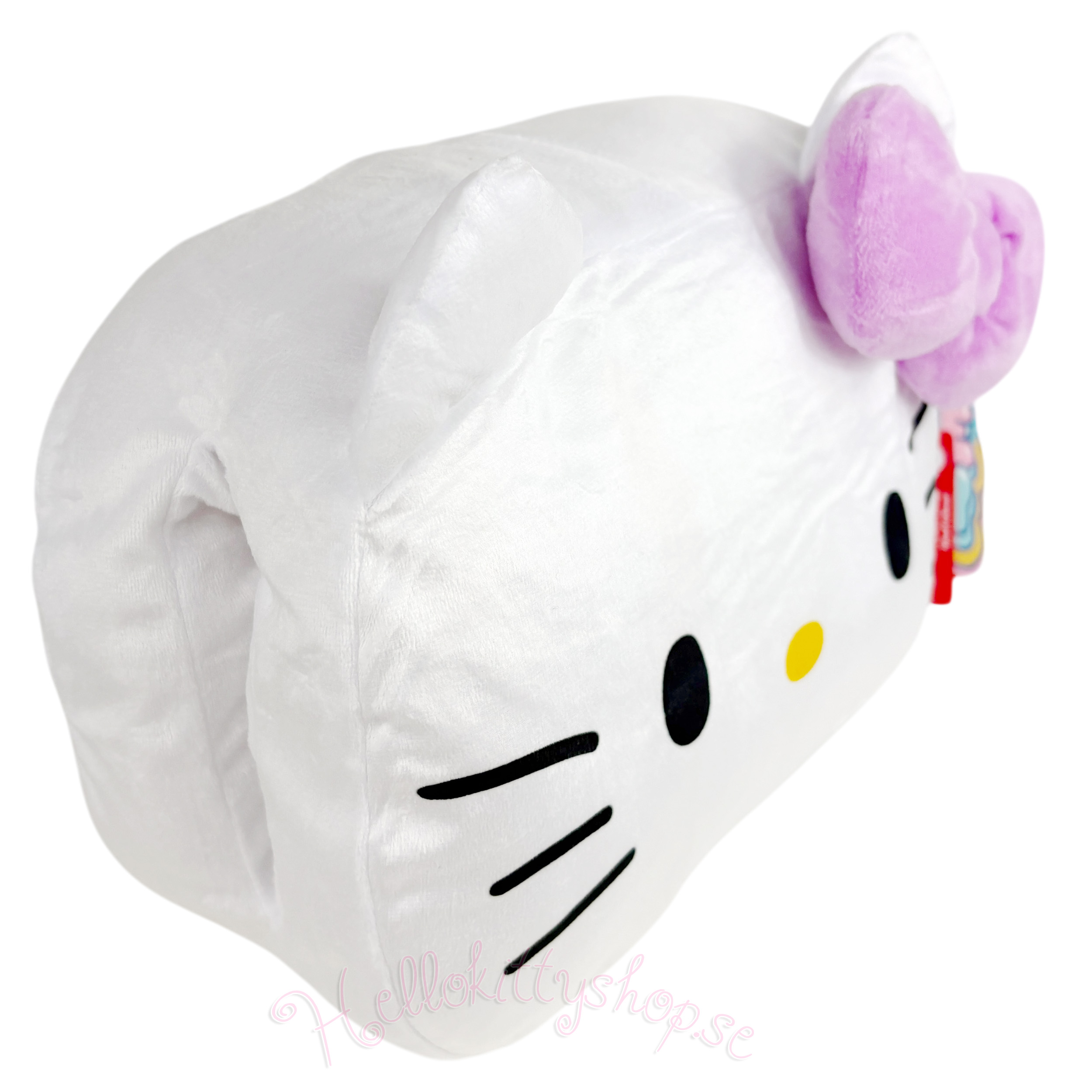 Hello Kitty Handvärmande 3D Plysch Kudde 30 cm - Rosa Rosett - 2