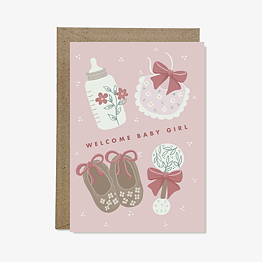 Kort Baby Pink