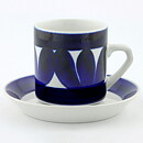 Raija Uosikkinen (Sotka 1968) Coffee Cup with Blue Decor 8,5 cm (4)