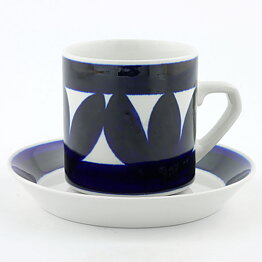 Raija Uosikkinen (Sotka 1968) Coffee Cup with Blue Decor 8,5 cm (5)